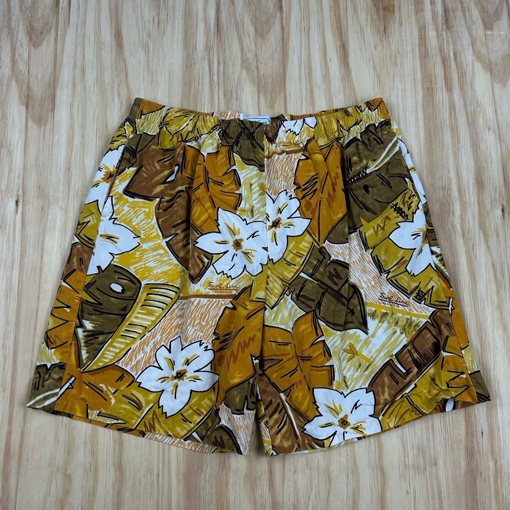 Original Jams Surf Line Hawaii Vintage 90s Tropical Beach Shorts Size 2XL